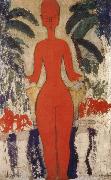 Amedeo Modigliani, Standing nud with Garden Background